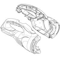 Корпус в сборе синий Makita 183G96-9