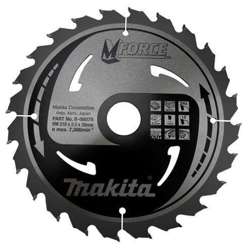 Диск для дерева M-Force 210x2.3x30, 24T Makita B-08078