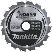 Диск пильный для дерева с гвоздями, 185х2.0х30 мм, 16T, 25G, ATB Makita B-43848