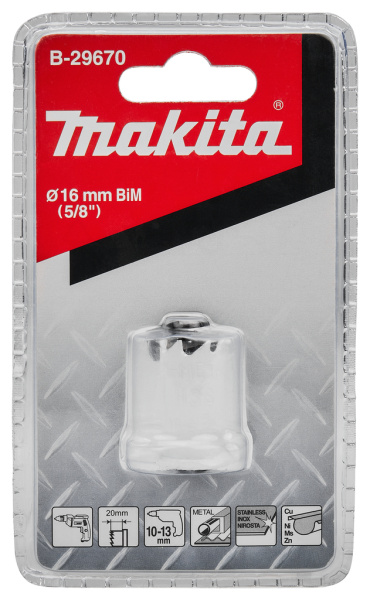 Коронка BiM 16x20 для листового металла Makita B-29670