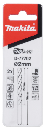 Сверло по металлу HSS-GS 2x49 Makita D-77702