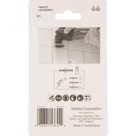 Диск пильный по керамике 85 мм, STARLOCK, TMA072 Makita B-65056