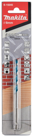 Сверло универсальное 8.0x120, 1/4 E-form Makita E-15045