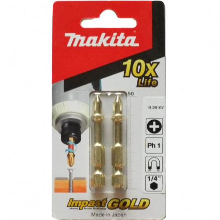 Насадка Impact Gold PH1, 50 мм, E-form (MZ), 2 шт Makita B-28167