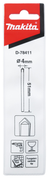 Сверло по стеклу GEN2 4x51 Makita D-78411