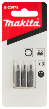 Насадка HEX2.0, 25 мм, C-form, 3 шт Makita B-23678