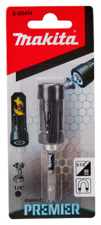 Магнитный держатель Impact Premier 79 мм усиленный 1/4, E-form Makita E-03414