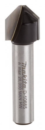 Фреза концевая фасочная 45° 12.7х12.7, S8, 2T Makita D-10665