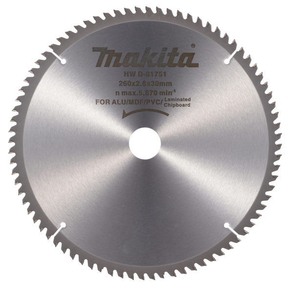 Диск универсальный TCG, 260x30x2.6, 80T, 5G Makita D-81751