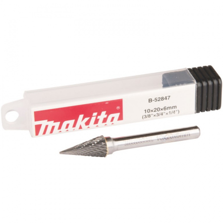 Борфреза алмазная для нержавеющей стали, SM, 10x20x6, 10 шт для ПШМ Makita B-52847-10