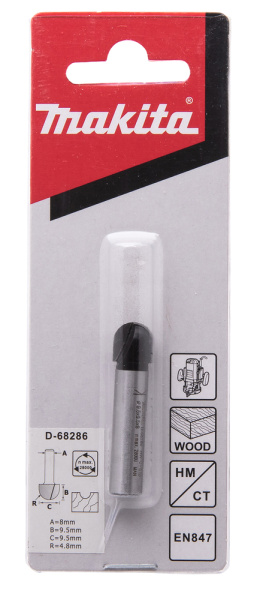 Фреза галтельная 10х9,5х8х32х2Т Makita D-68286