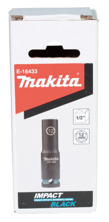 Ударная торцовая головка Impact Black 1/2, 12x81,5 мм Makita E-16433