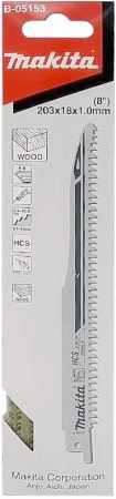 Сабельное полотно для дерева HCS 203x18x1.0 мм, 6-10TPI, 5 шт Makita B-05153