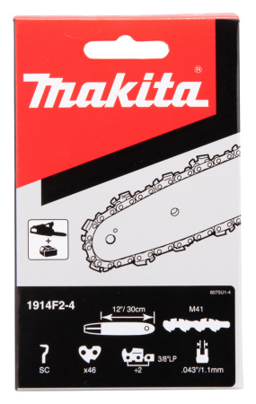 Цепь, длина 30 см/12, шаг 3/8, паз 1,1 мм, 46 звеньев, 90PX Makita 1914F2-4