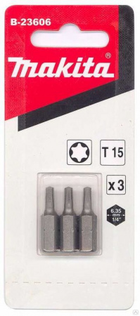 Насадка T15, 25 мм, 3 шт Makita B-23606