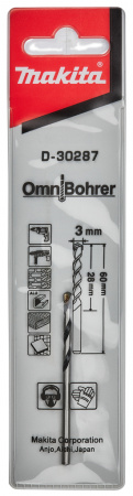 Сверло универсальное 3х60 мм Makita D-30287
