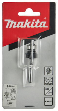 Кромочная калевочная фреза 3.2R, 19х9.5, S6, 2T Makita D-68395