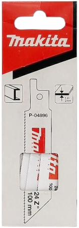 Сабельное полотно для нержавеющей стали BiM 100x18x1.0 мм, 24TPI, 5 шт Makita P-04896