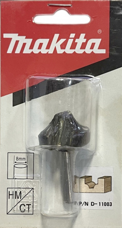 Фреза пазовая фасонная 8R, 27х15, S8, 2T Makita D-11003