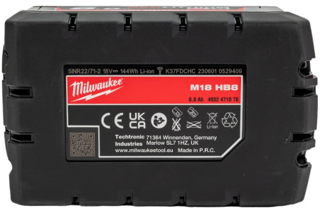 Аккумулятор Li-Ion, 18 В, 8.0 Ач, M18 HB8 Milwaukee 4932471070