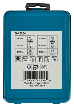 Набор зенкеров 6.3-20.5 мм, 6 шт Makita D-42204