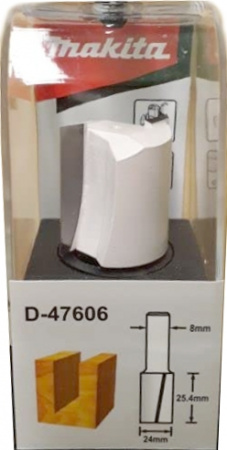 Фреза пазовая 24х25.4, S8, 2T Makita D-47606
