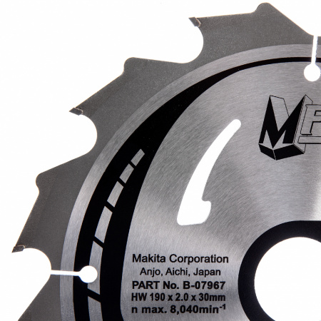 Диск пильный для дерева, 190х2.0х30, 12T, M-force Makita B-07967