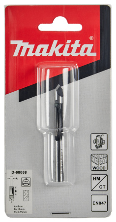 Филенчатая фреза 6х19х6х46х1Т Makita D-68068