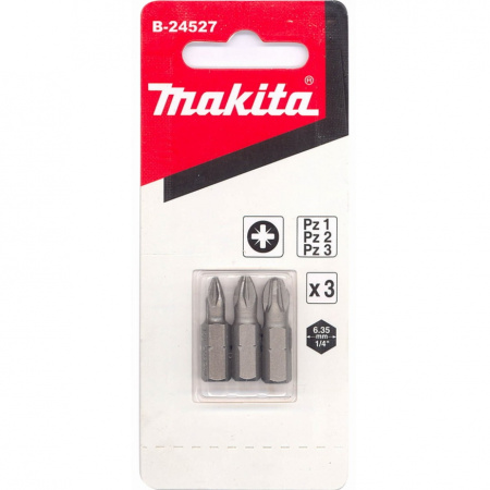 Насадка 25 мм, PZ1/2/3, C-form, 3 шт Makita B-24527
