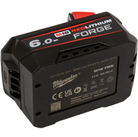 Аккумулятор Li-Ion, 18 В, 6.0 Ач, M18 FB6 Milwaukee 4932492533