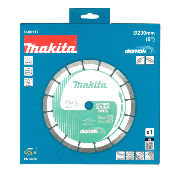 Алмазный диск по камню 230x22.23 мм Makita D-80117