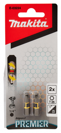 Насадка Impact Premier T25, 25 мм, C-form, 2 шт. Makita E-03224