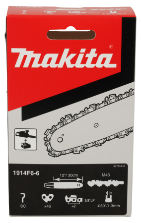 Цепь, длина 30 см/12, шаг 3/8 LP, паз 1.3 мм, 91PX, 46T Makita 1914F6-6