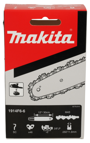 Цепь, длина 30 см/12, шаг 3/8 LP, паз 1.3 мм, 91PX, 46T Makita 1914F6-6