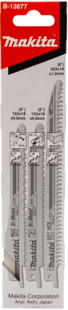 Универсальный набор сабельных полотен, 3 шт Makita B-13677