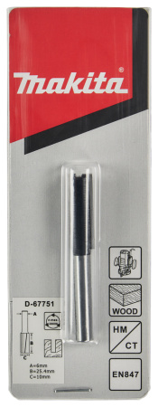 Пазовая фреза 10x25x6x32x1T Makita D-67751