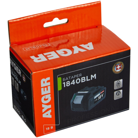 Аккумулятор Li-Ion, 18 В, 4.0 Ач AYGER 1840BML