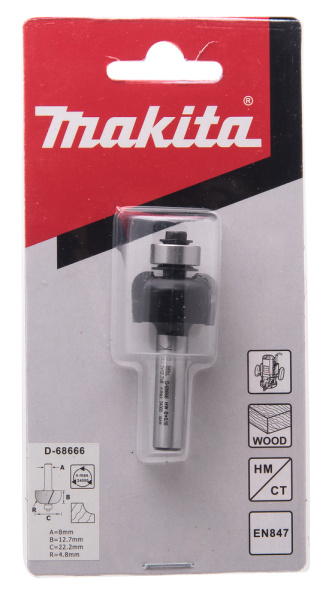 Фреза с подшпником 22,22х8 мм Makita D-68666