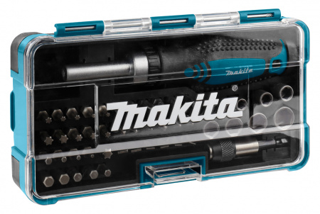 Отвертка с реверсом и насадками 47 шт Makita B-36170