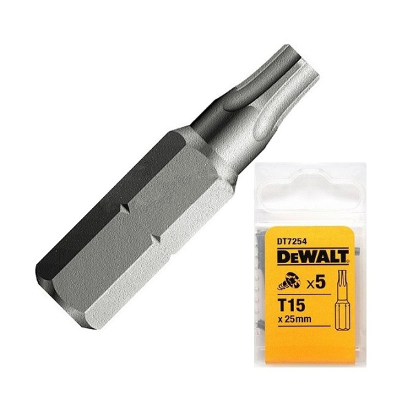 Насадка звезда, T15, 25 мм, C-form, 5 шт Dewalt DT7254