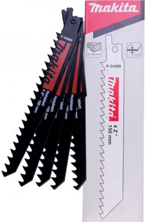Сабельное полотно для дерева HCS 150x1.25 мм, 4TPI, 5 шт Makita P-04999