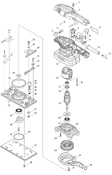 Вибрационная шлифовальная машина Makita BO3711