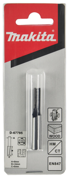 Фреза пазовая 6x6мм Makita D-67795