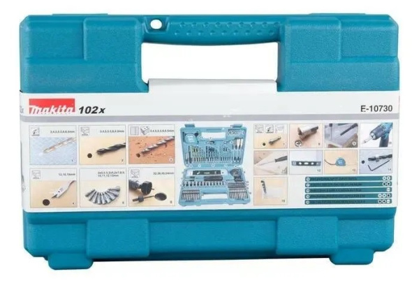 Набор сверл и насадок BASIC, 102 предметов Makita E-10730