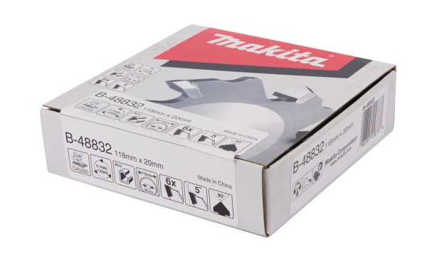 Фреза дисковая V-образная 90 для алюминия 118х14х20, 6T, 5G, TCG Makita B-48832