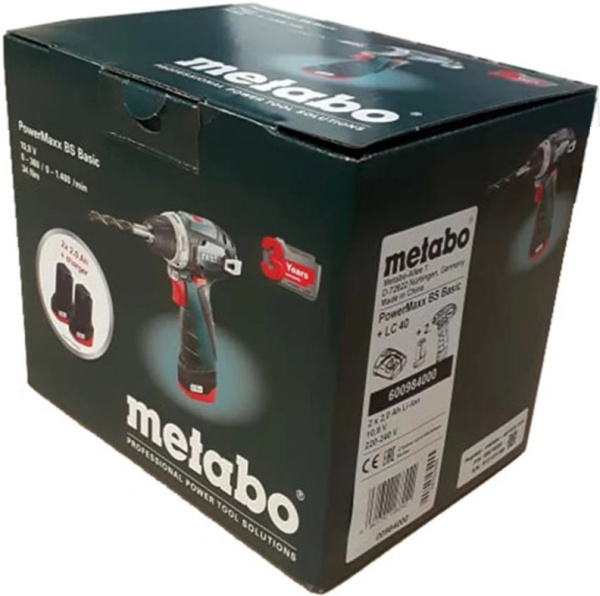 Дрель-шуруповёрт PowerMaxx BS Metabo 600984000