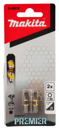 Насадка Impact Premier T20, 25 мм, C-form, 2 шт. Makita E-03218