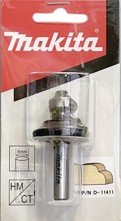 Кромочная калевочная фреза 4.76R, 31.8х14.28, S8, 2T Makita D-11411