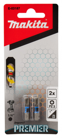 Насадка Impact Premier PZ3, 25 мм, C-form, 2 шт. Makita E-03187