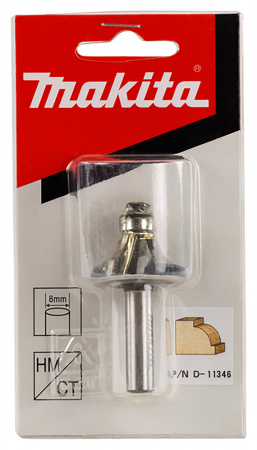 Кромочная калевочная фреза 7.94R, 28.58х12.7, S8, 2T Makita D-11346